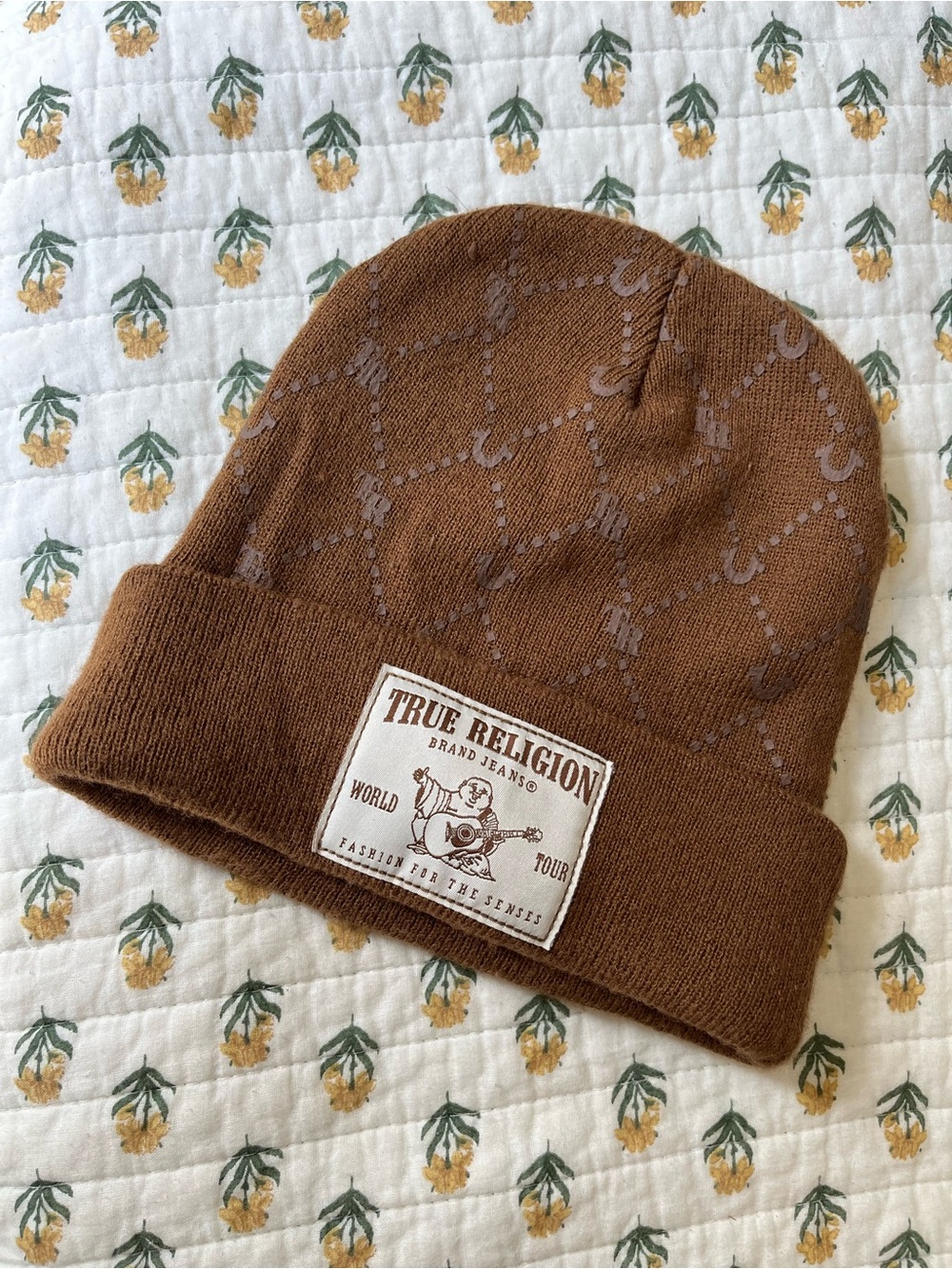 True Religion Brown Men's Knit Beanie